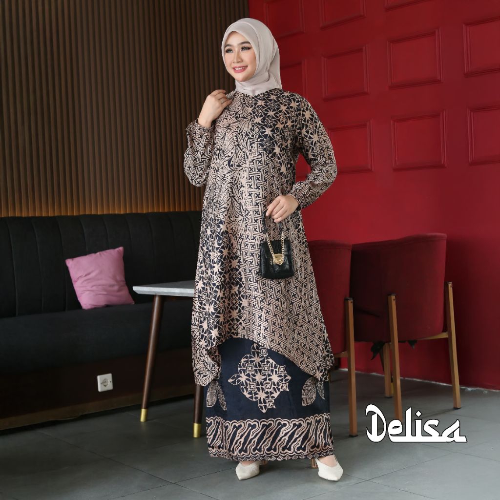 Fannisa Katalog | Baju wanita kekinian, Baju muslimah premium, Set tunik batik mewah, Baju pesta kek