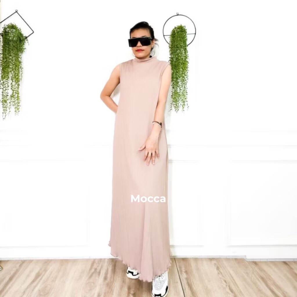 INNER DRESS PLISKET PREMIUM /SLEEVELESS LONG DRESS/INNER PLISKET/ INNER LONG DRESS PLISKET