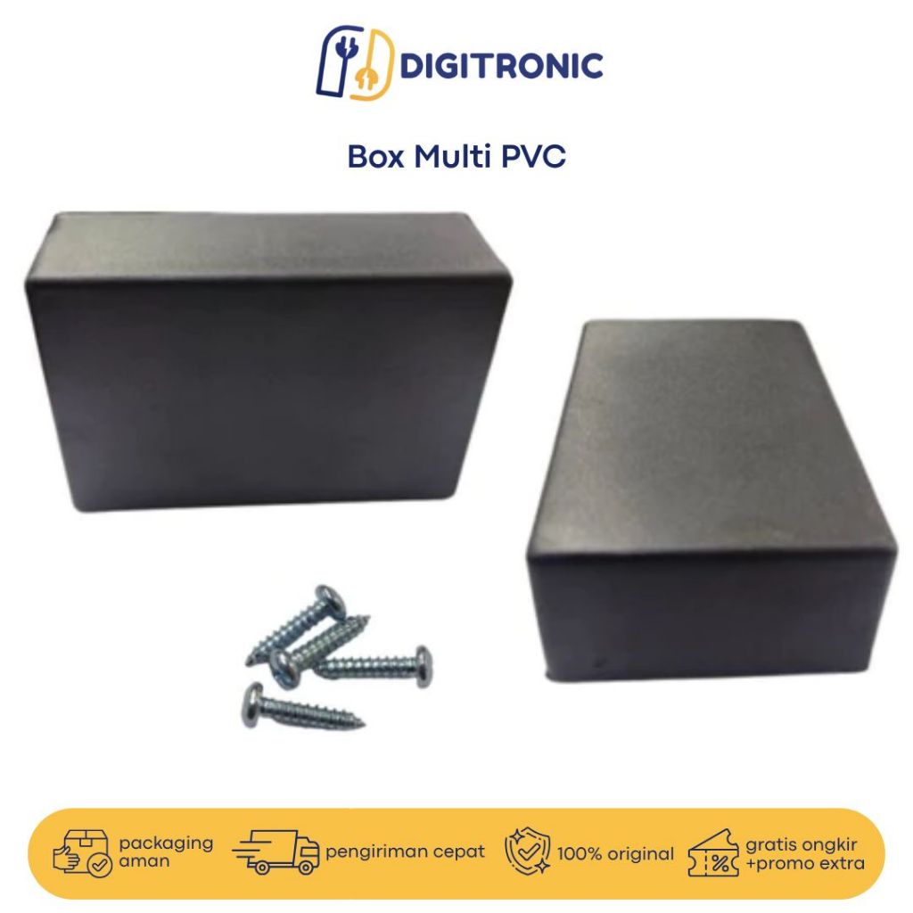 Box Kotak Hitam Elektronik DIY Box Multi Serbaguna PVC