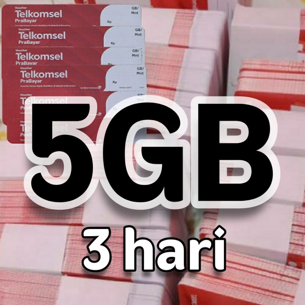VOUCHER TELKOMSEL 5GB 3hari Kalimantan