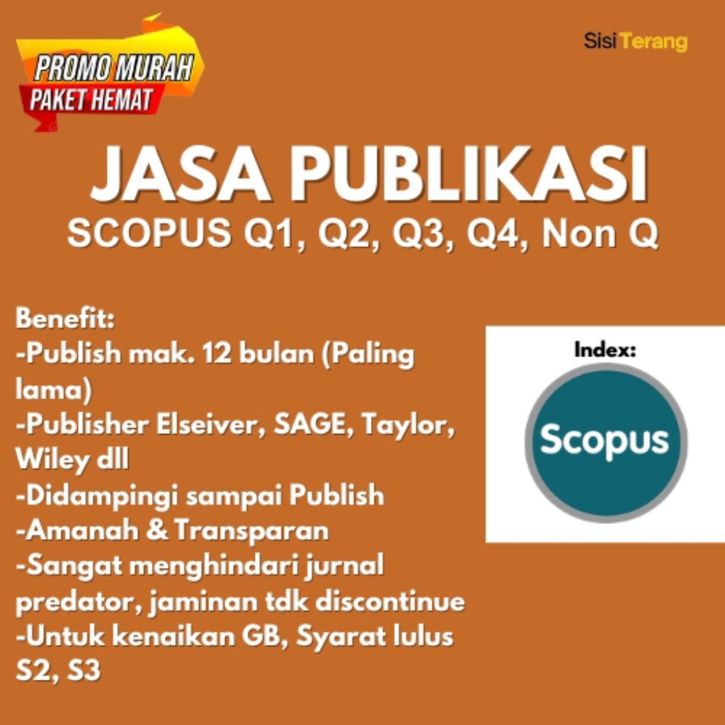 Jasa Publikasi Scopus Q1, Scopus Q2, Scopus Q3, Scopus Q4, Publikasi Scopus