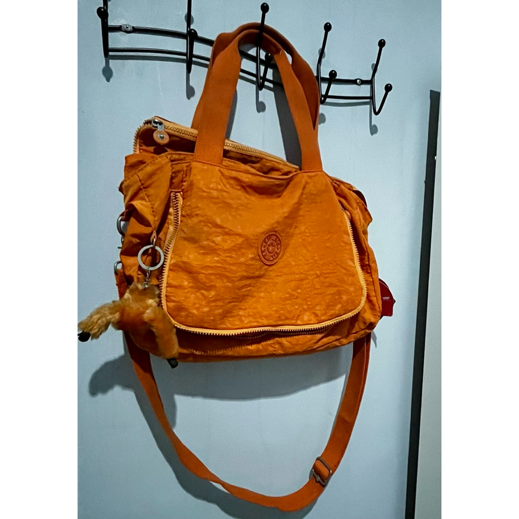 Kipling orange tote bag
