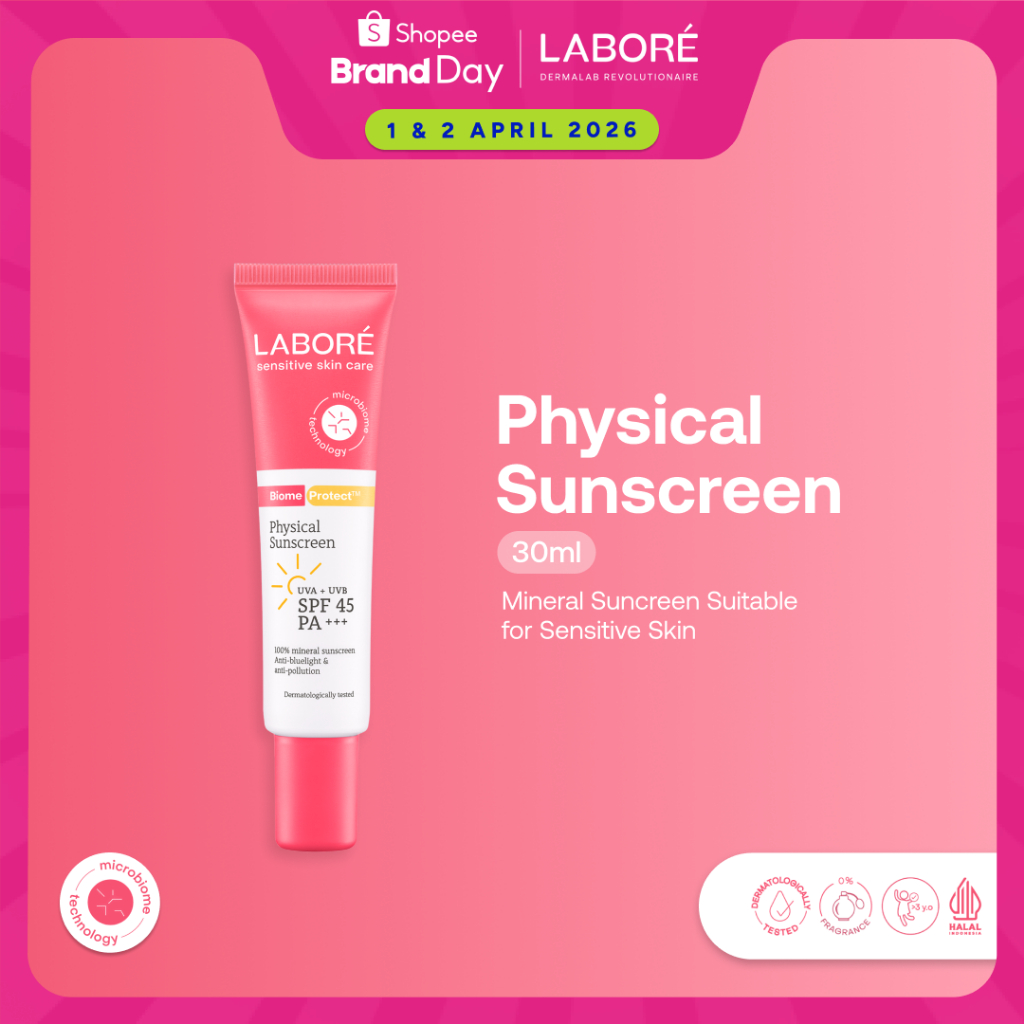 LABORÉ Sensitive Skin Care BiomeProtect Physical Sunscreen SPF 50+ PA++++ 30ml - Sunscreen Ringan Co