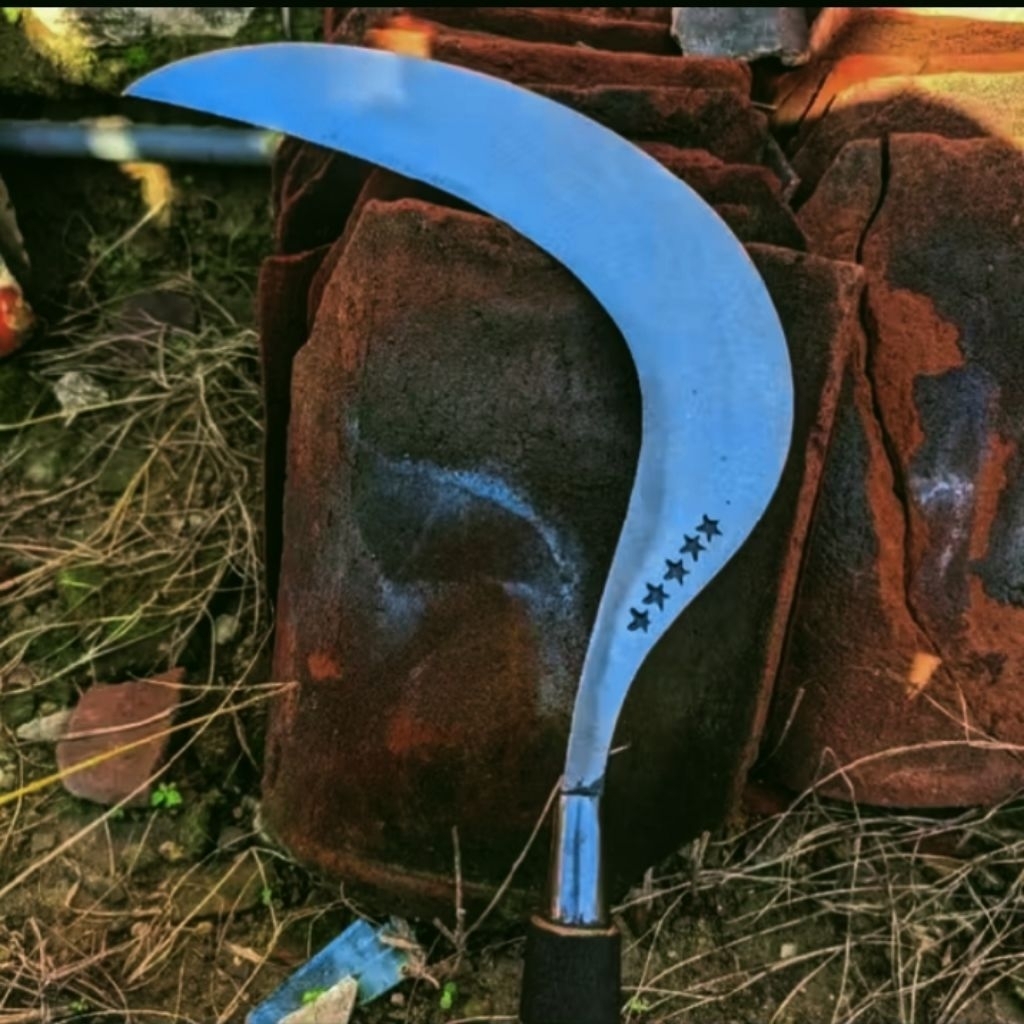 1pcs sabit rumput sabit besar cap bintang lima full baja asli khas Madura