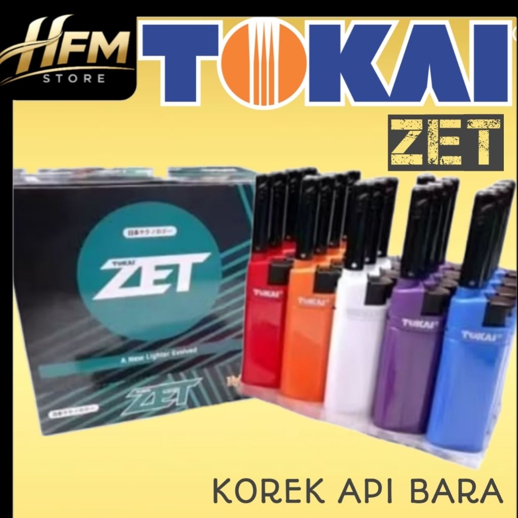 Korek Api Gas TOKAI ZET Original | Korek Gas Panjang Anti Angin | Isi Ulang Praktis