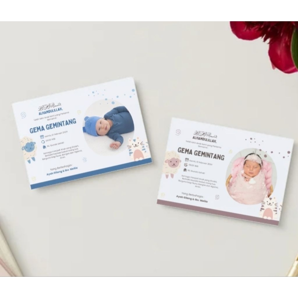 STIKER/KARTU NAMA BAYI LAHIR