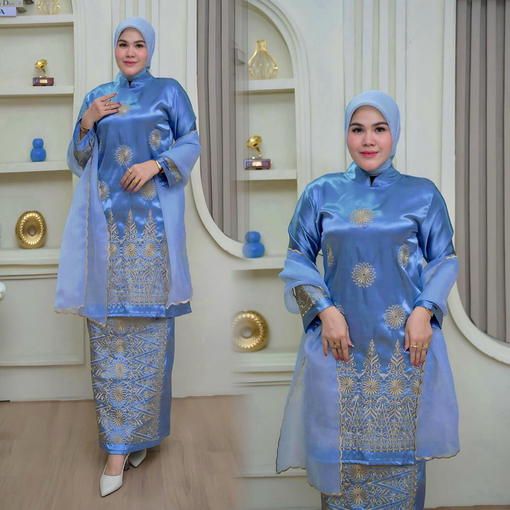Set Baju Kurung Bordir 7 - Baju Kurung Modern - Kebaya Modern - Kebaya Baju Kurung Padang - Baju Kur