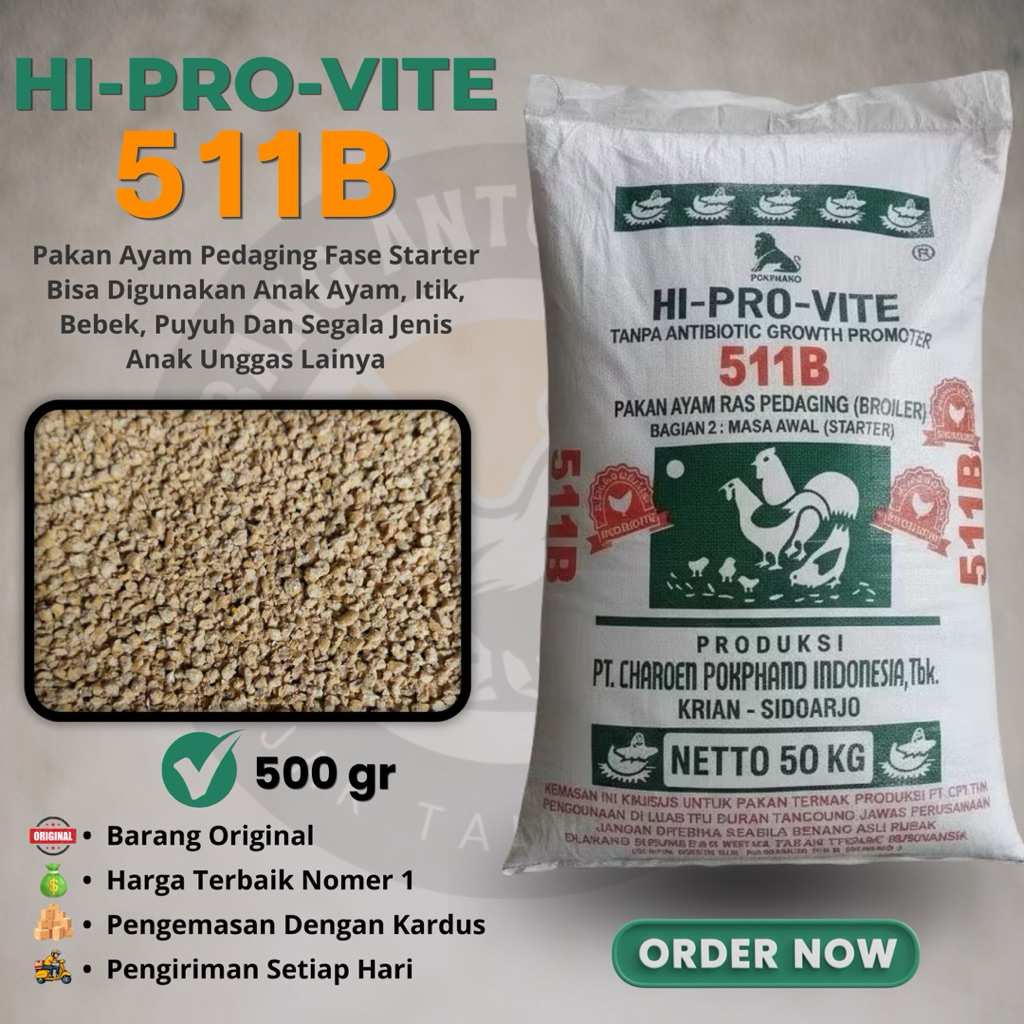 Voer Pakan Ayam 511B POKPHAN Berkualitas Premium