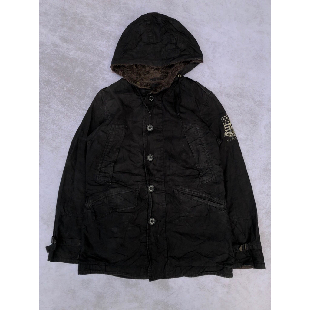 Vintage Hysteric Glamour Fur Hoodie Parkas Jacket