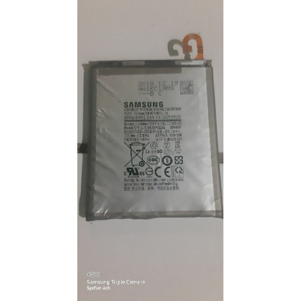 baterai samsung a7 2018 copotan