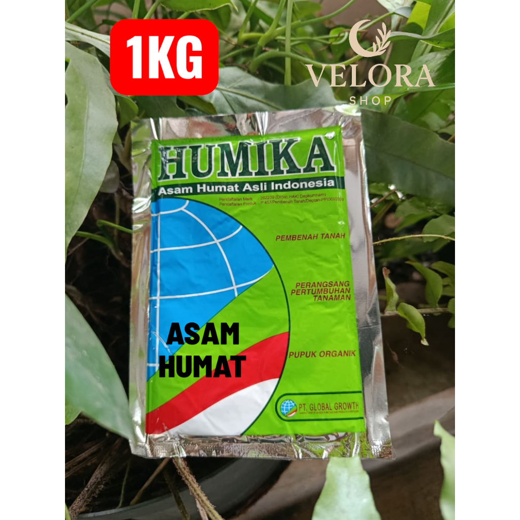 Asam Humat HUMIKA isi 1KG  Pupuk Organik Asam Humat Pembenah tanah/ PENGGANTI SUPERSOIL