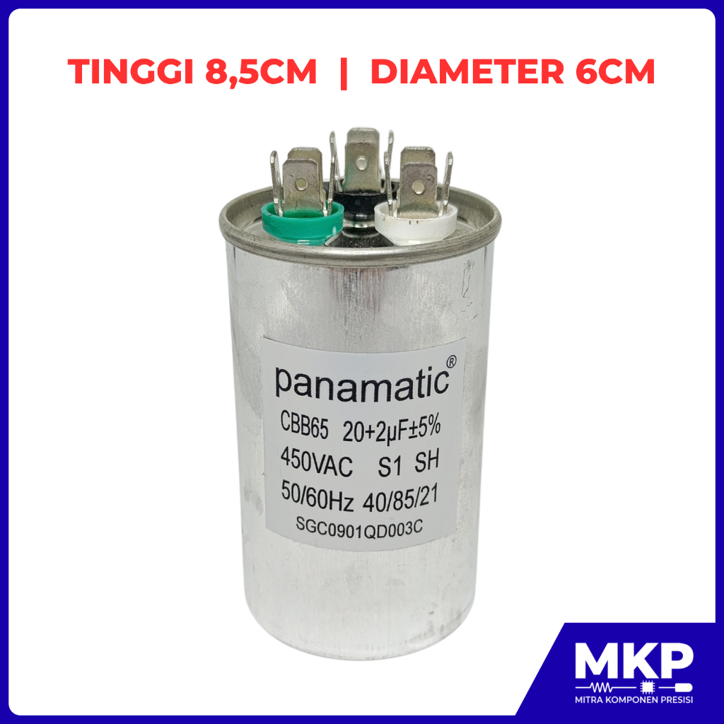 KAPASITOR AC 20+2UF 450V CBB65