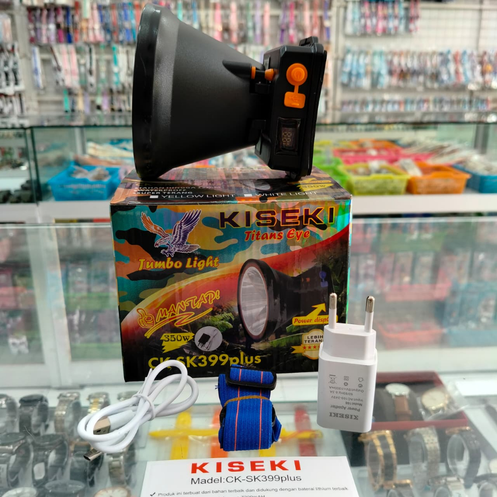 senter Kepala KISEKI 350W & 200W + free bohlam CK-399+ /CK-399 ll Senter Kepala Cas Kiseki 200W Orig