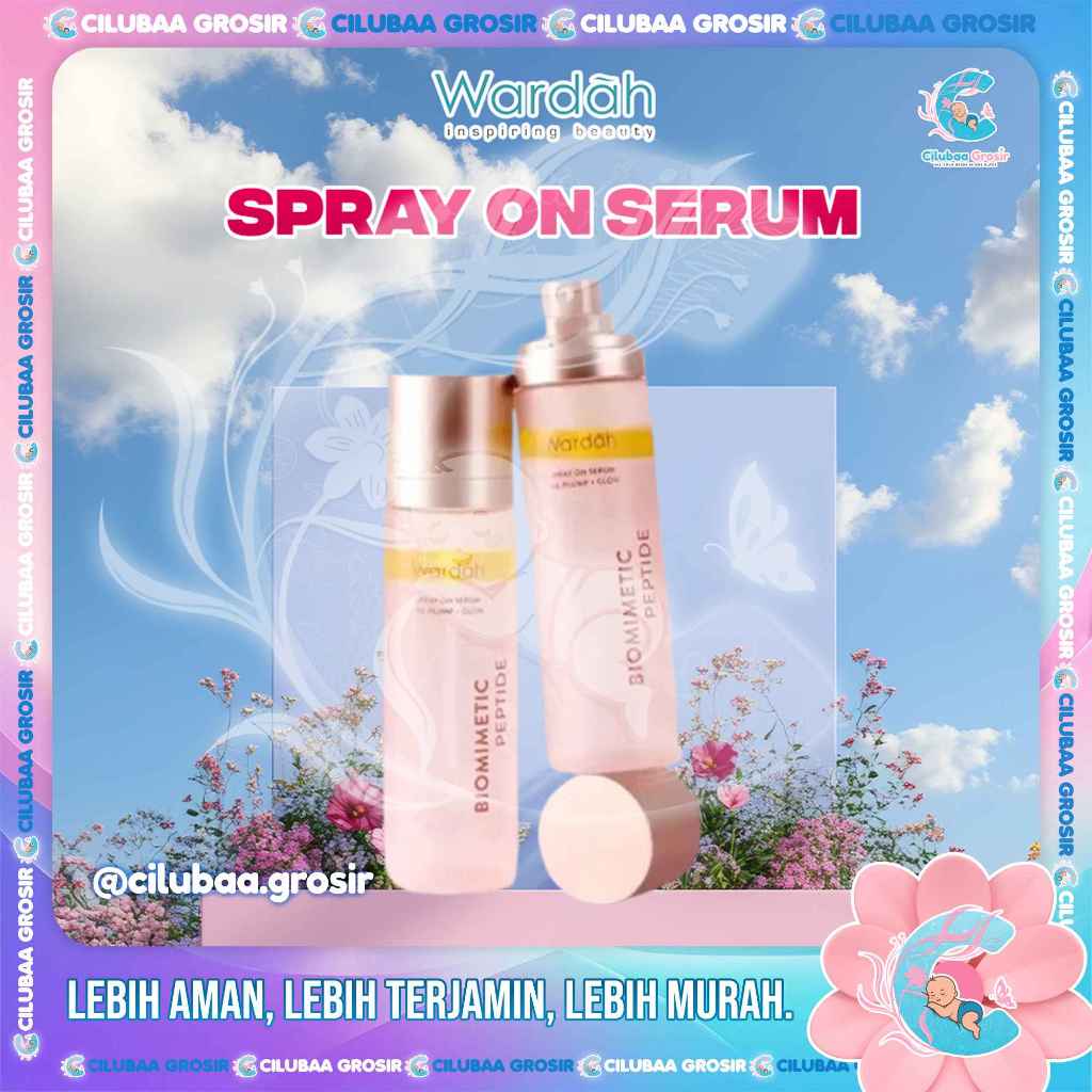 WARDAH Spray On Serum Biomimetic Peptide 105mL || Instant Glowing First Spray Serum ||  Serum Spray 