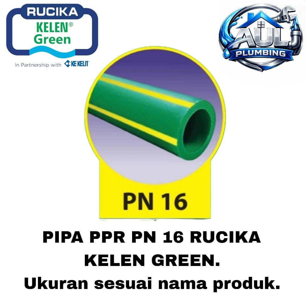 PIPA PPR 6" INCH ( 160 MM ) PN 16 ( AIR PANAS DAN DINGIN ) RUCIKA KELEN GREEN