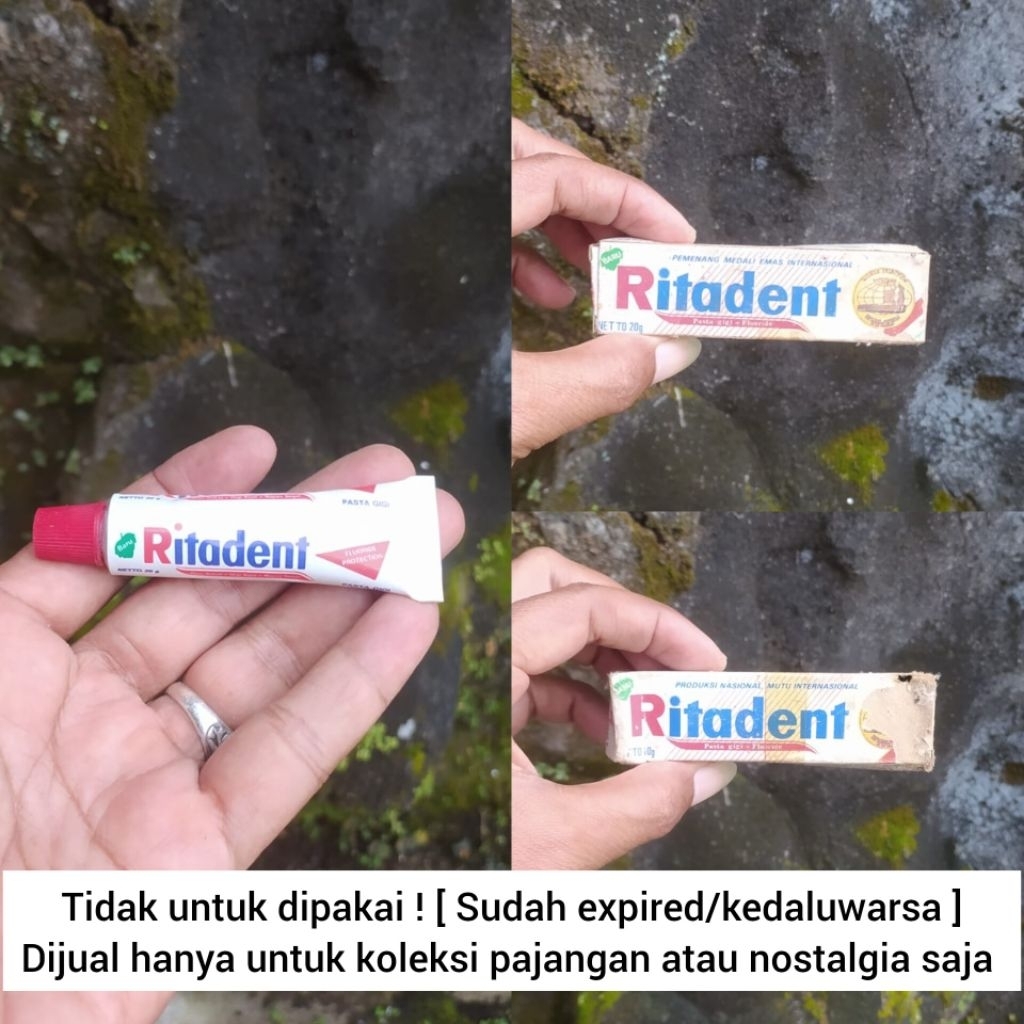 [ TIDAK UNTUK DIPAKAI ] HANYA UNTUK PAJANGAN/NOSTALGIA SAJA KOLEKSI PRODUK JADUL PASTA GIGI RITADENT