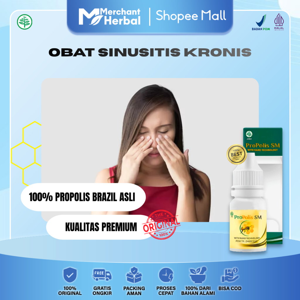 SINUSITIS KRONIS HIDUNG TERSUMBAT & PILEK MENAHUN – Propolis SM