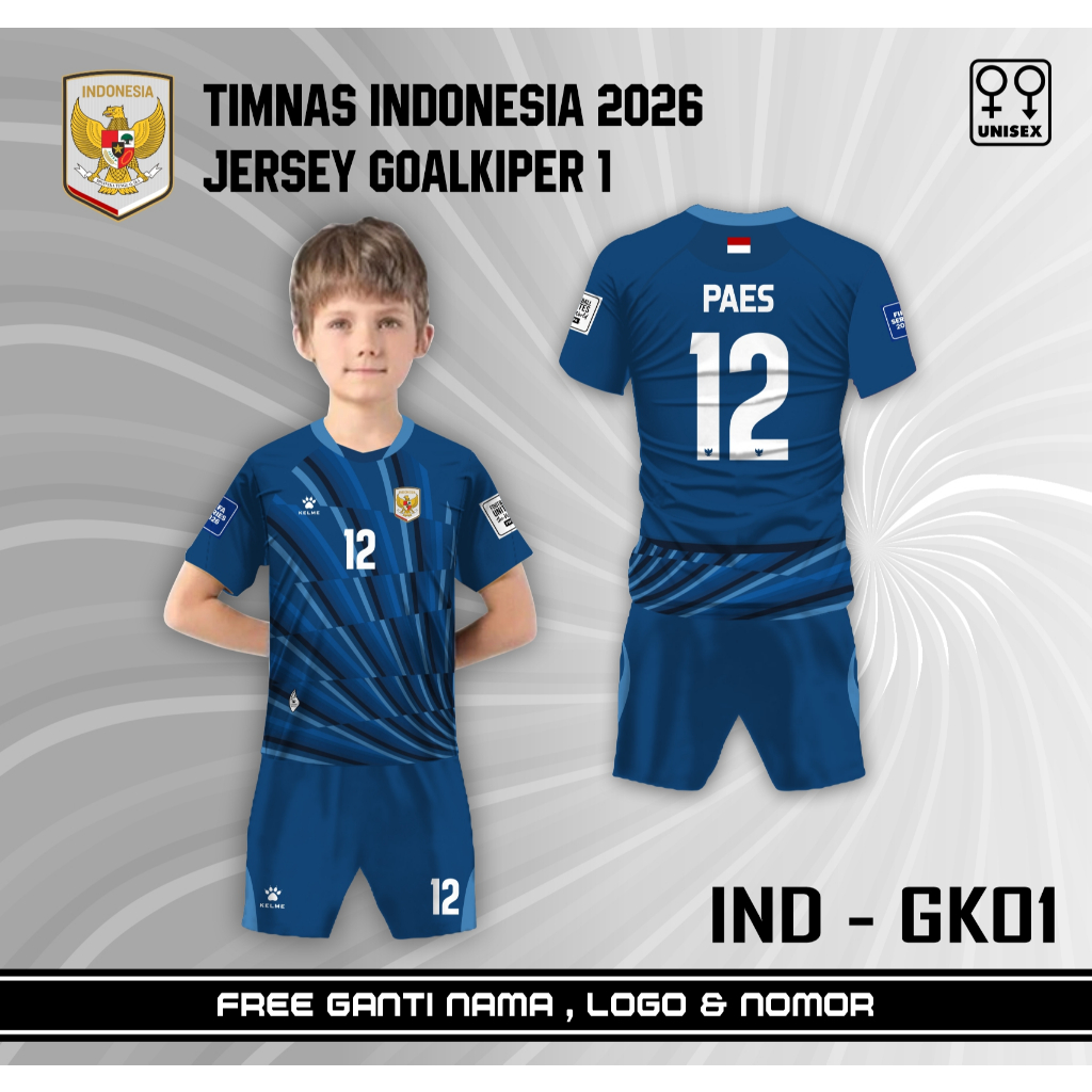 Jersey Kiper Timnas Indonesia 2026 baju bola anak tim nasional indonesia terbaru kaos goal kiper sep