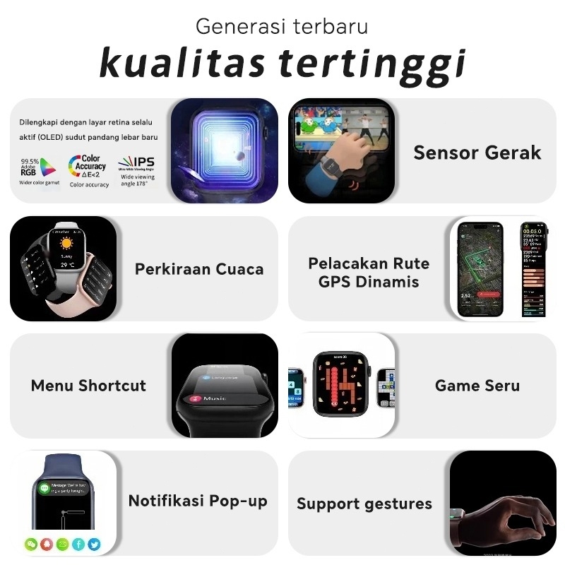 Terbaru [Cod] Samsung Jam Tangan Smartwatch Watch 11 &10Jam Pintar Olahraga Bluetooth Smartwatch