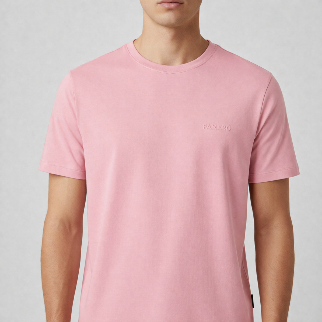 FAMERO - Kaos Polos Distro Pria Premium - Warna pink