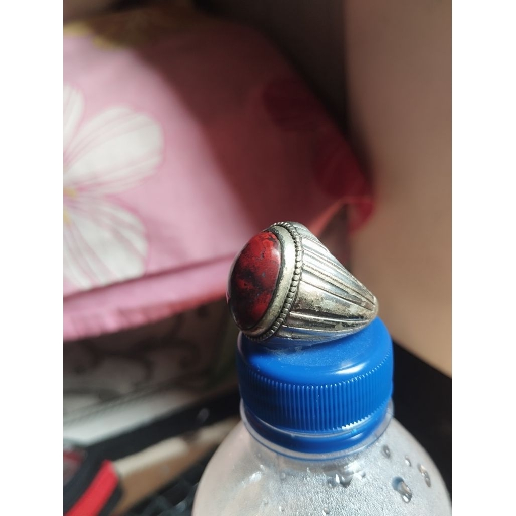 Cincin Batu akik Badar Besi merah cabe