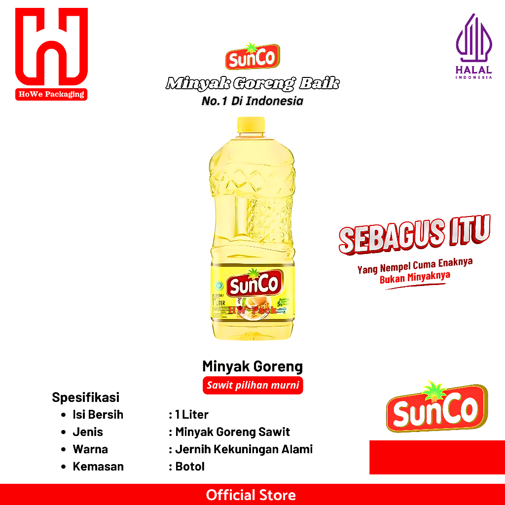 [1 Liter] Sunco Minyak Goreng Botol