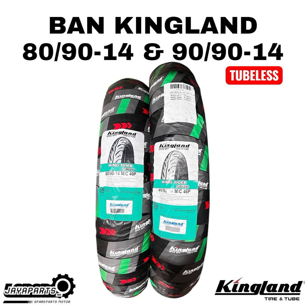 BAN KINGLAND TUBELESS 80/90-14&90/90-14 depan dan belakang king tiger ban kingland beat vario genio 