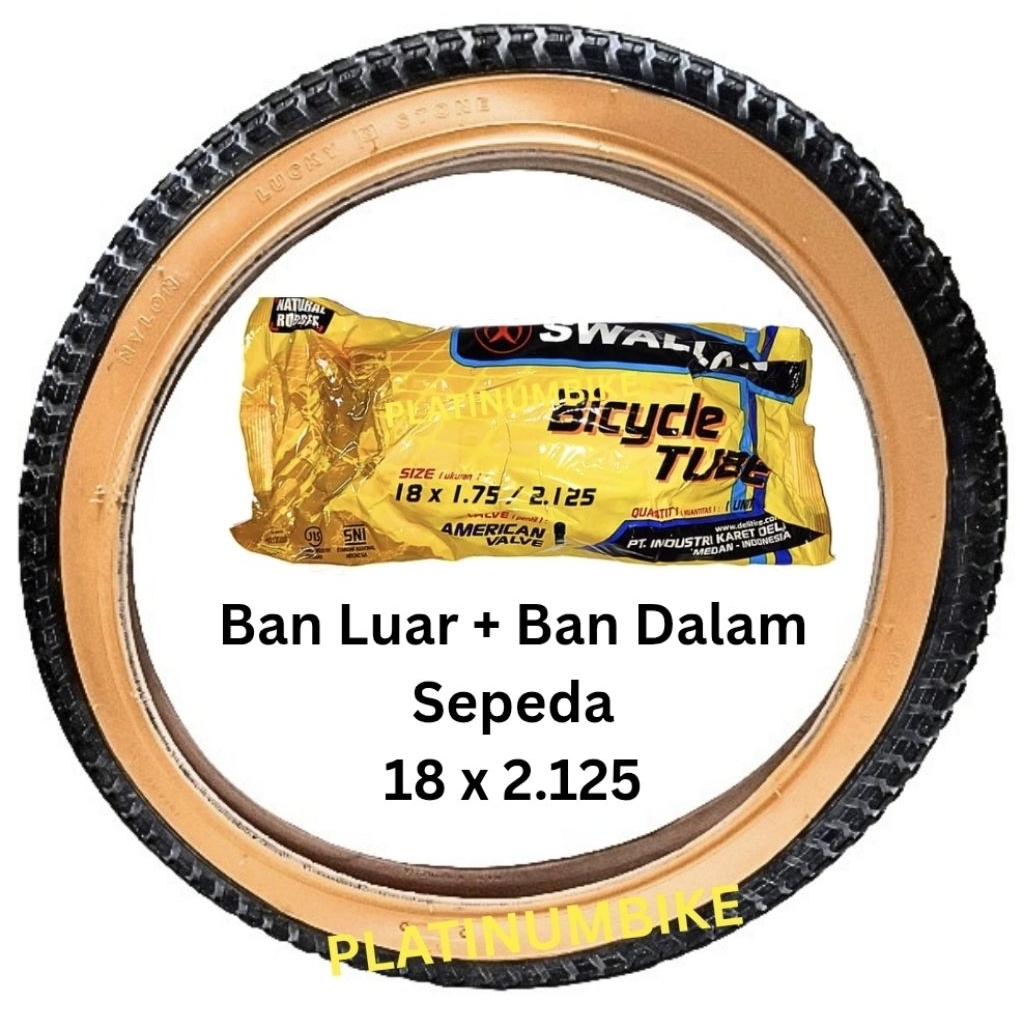 PAKET Ban Luar + Ban Dalam Sepeda 18 x 2.125 Sepeda Anak Mini BMX