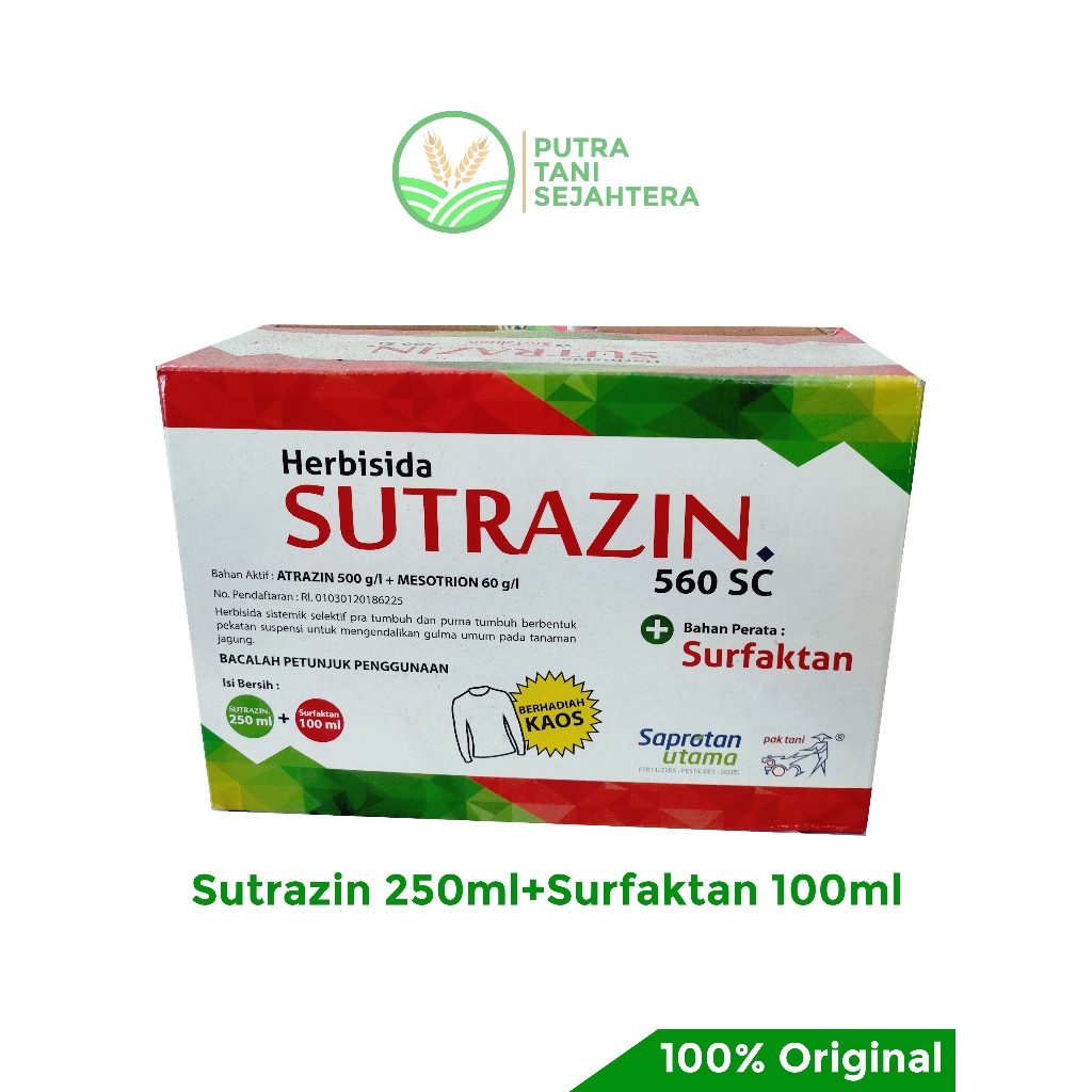 Herbisida Jagung SUTRAZIN 560SC 250ml + Surfaktan 100ml herbisida sistemik selektif pra tumbuh dan p