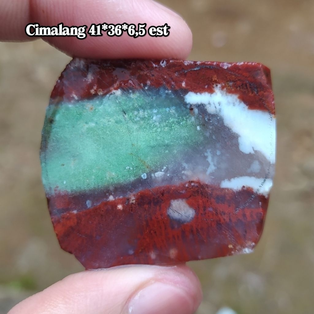 (TERMURAH) Bahan Lempengan Batu Akik Pancawarna Garut Cimalang kristal