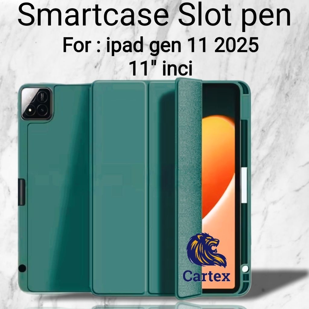 Smartcase Slot pen Ipad gen 11 2025 A16 \ case ipad gen 11 \ casing ipad gen 11 \ case ipad 11 \ cas