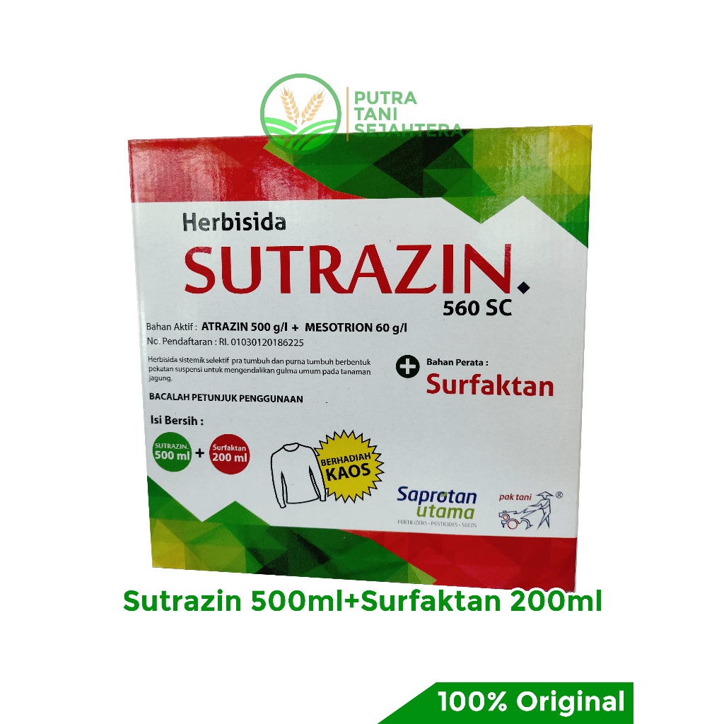 Herbisida Jagung SUTRAZIN 560SC 500ml + Surfaktan 200ml herbisida sistemik selektif pra tumbuh dan p
