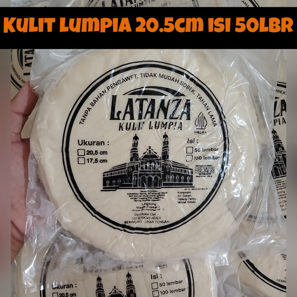 KULIT LUMPIA 20.5cm ISI 50PCS//FROZEN FOOD KHUSUS INSTAN AREA SEMARANG KOTA