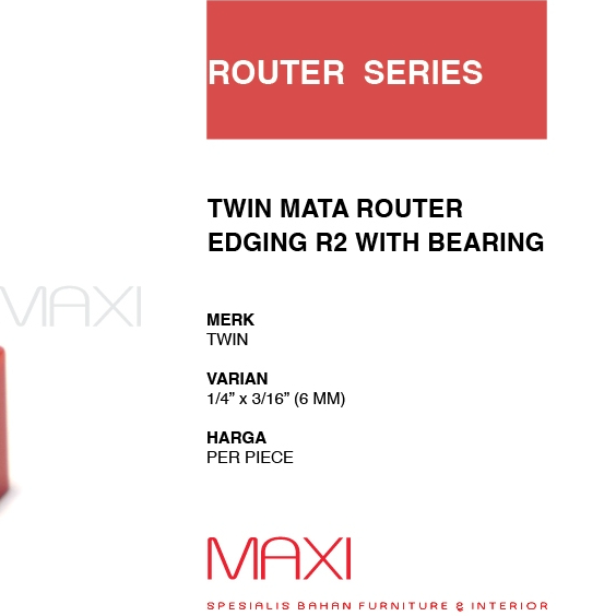 Twin - Mata Router Edging R2 + Bearing Router Profil