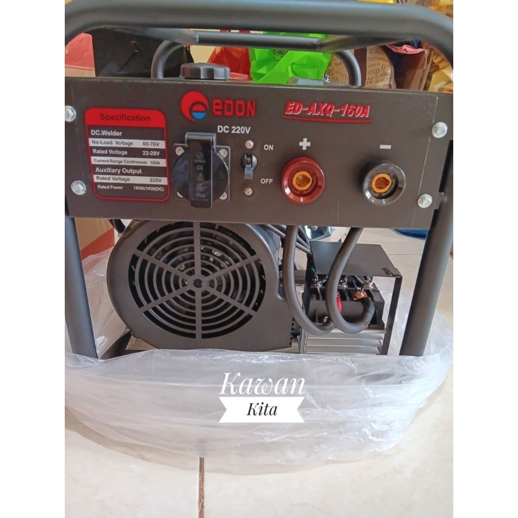 Genset LAS 1000 Watt EDON ED-AXQ-160A AVR / Genset Mesin Welding Las Listrik 1000 Watt 160A Power Ge