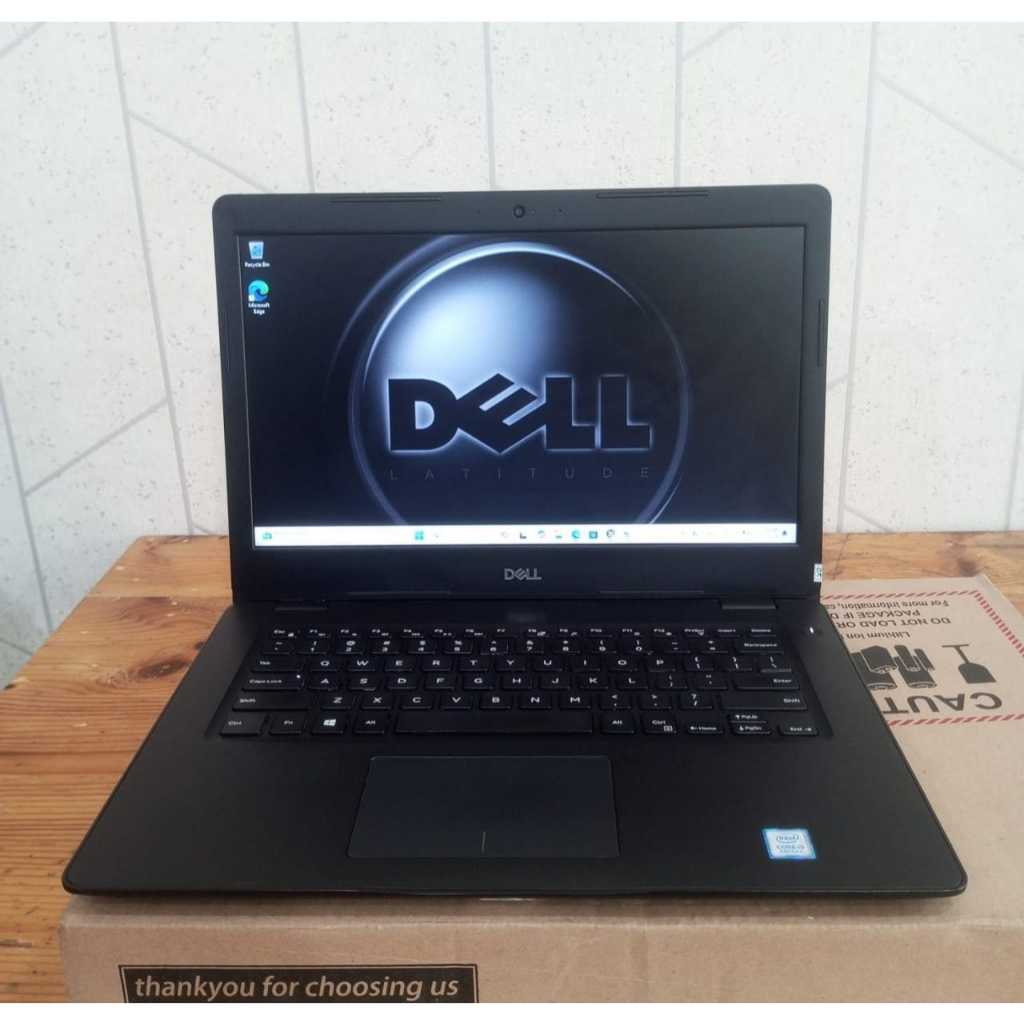Laptop Dell Latitude 3490, Core i5-8250U, Gen 8Th, Ram 8/SSD 256Gb, Lengkap, Black