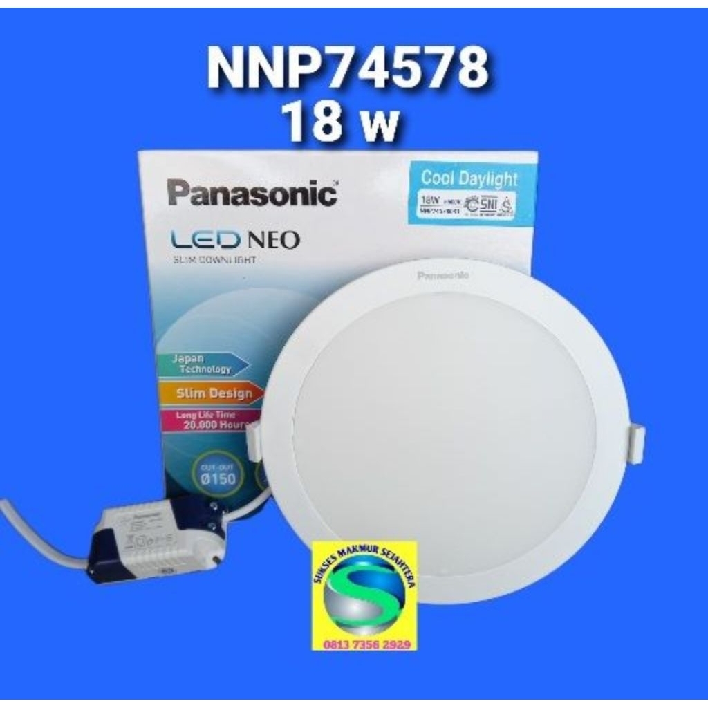 LED NEO Downlight Panasonic 18Watt 5000K | Lampu Putih