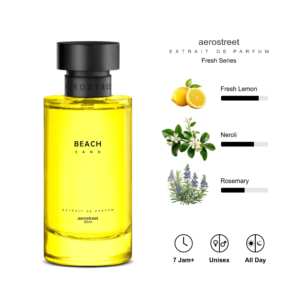 Aerostreet Parfum Fresh Beach Sand Aroma Fresh Lemon Neroli Rosemary - Extrait De Parfum PF005 Parfu