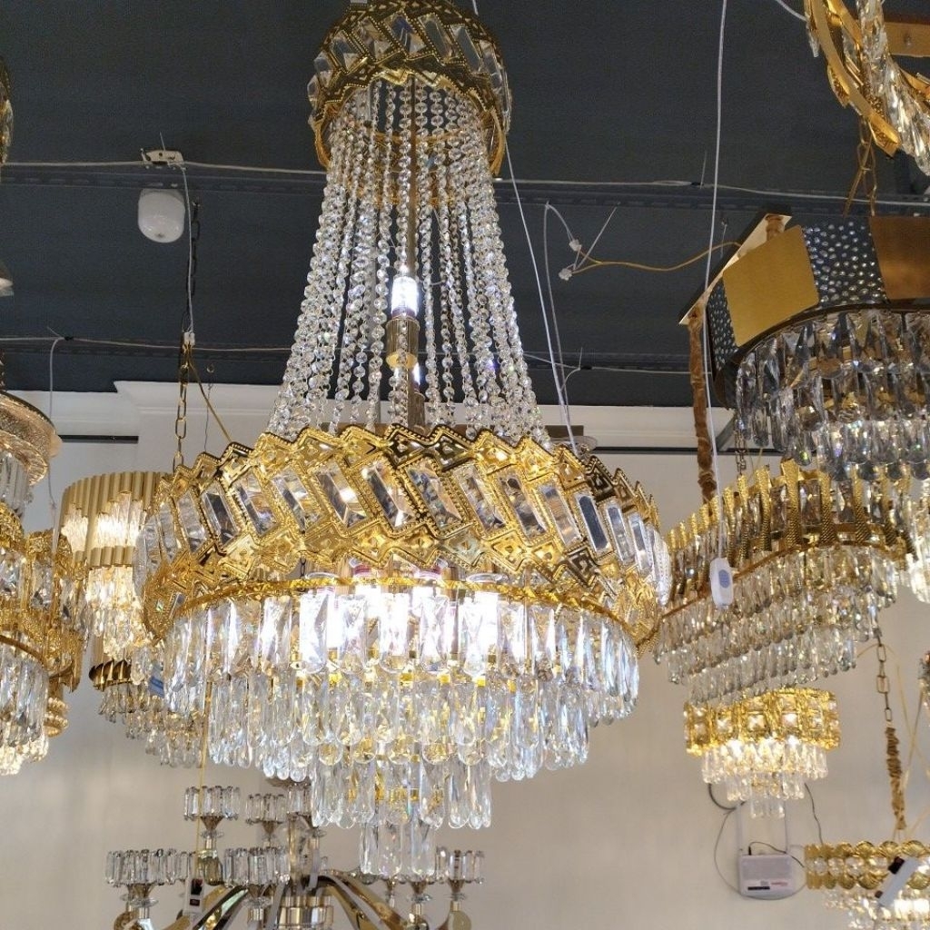 lampu gantung kristal mewah uk 60cm  tipe 5017