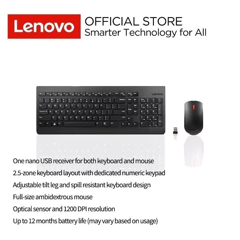 Lenovo Keyboard & Mouse Essential Wireless Combo