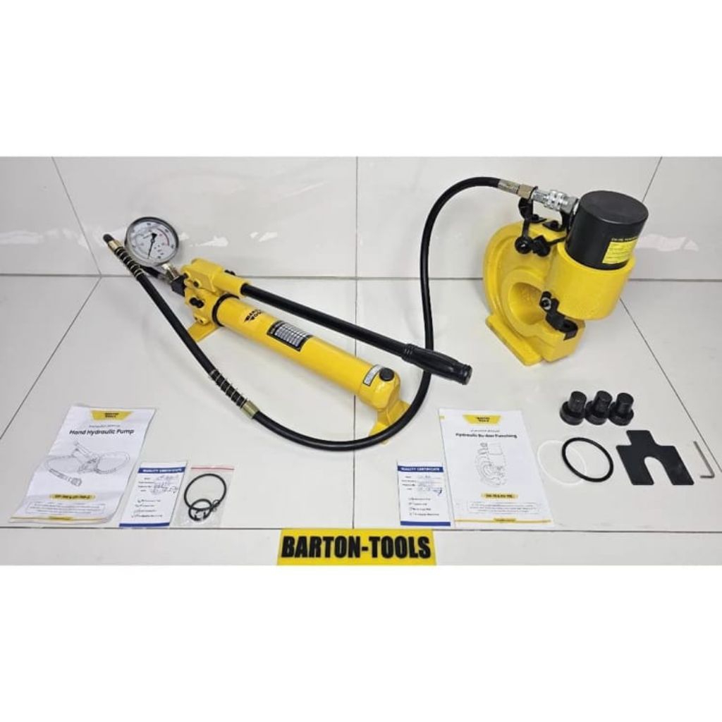 12mm Angle Steel Hydraulic Busbar Punching CH-70L Dengan Pump CP-700-2 BARTON Alat Pelubang Besi Sik