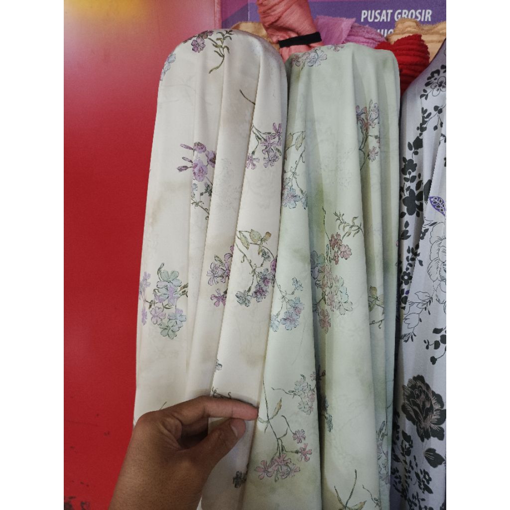 kain bahan cosibo crep motif bunga kecil cantik - bahan crepe import mewah sejuk buat dress,atasan d