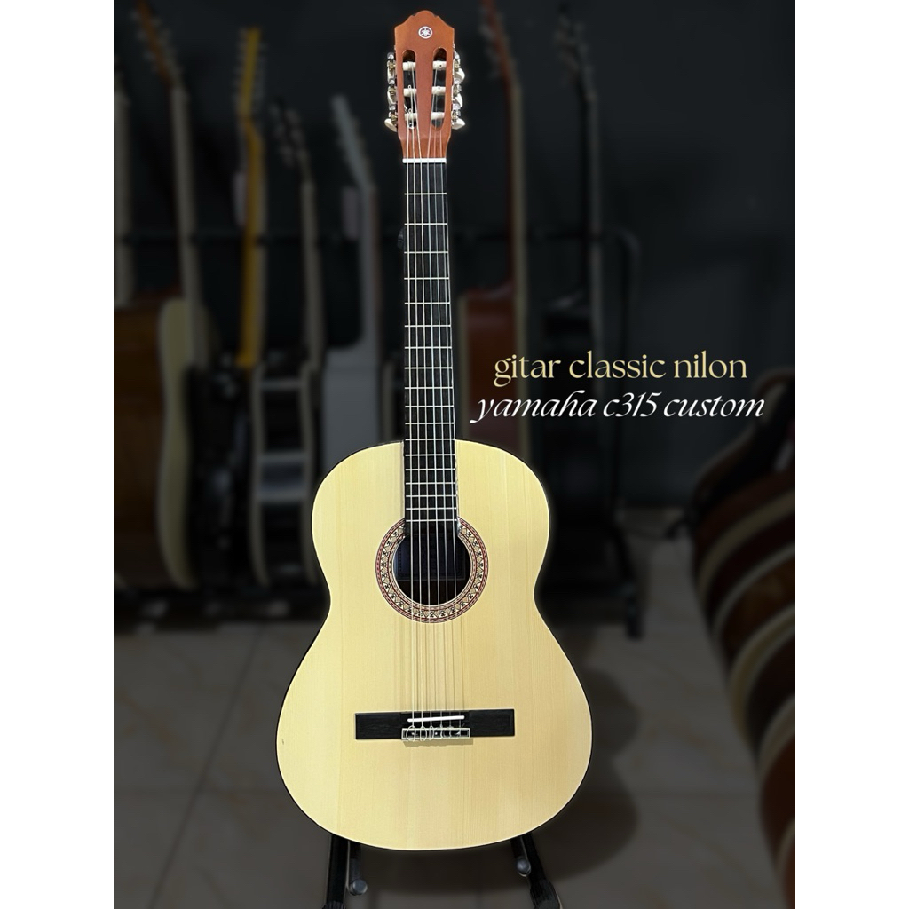 GITAR YAMAHA C-315 CUSTOM CLASSIC NILON, GITAR SENAR NILON, GITAR CUSTOM NILON
