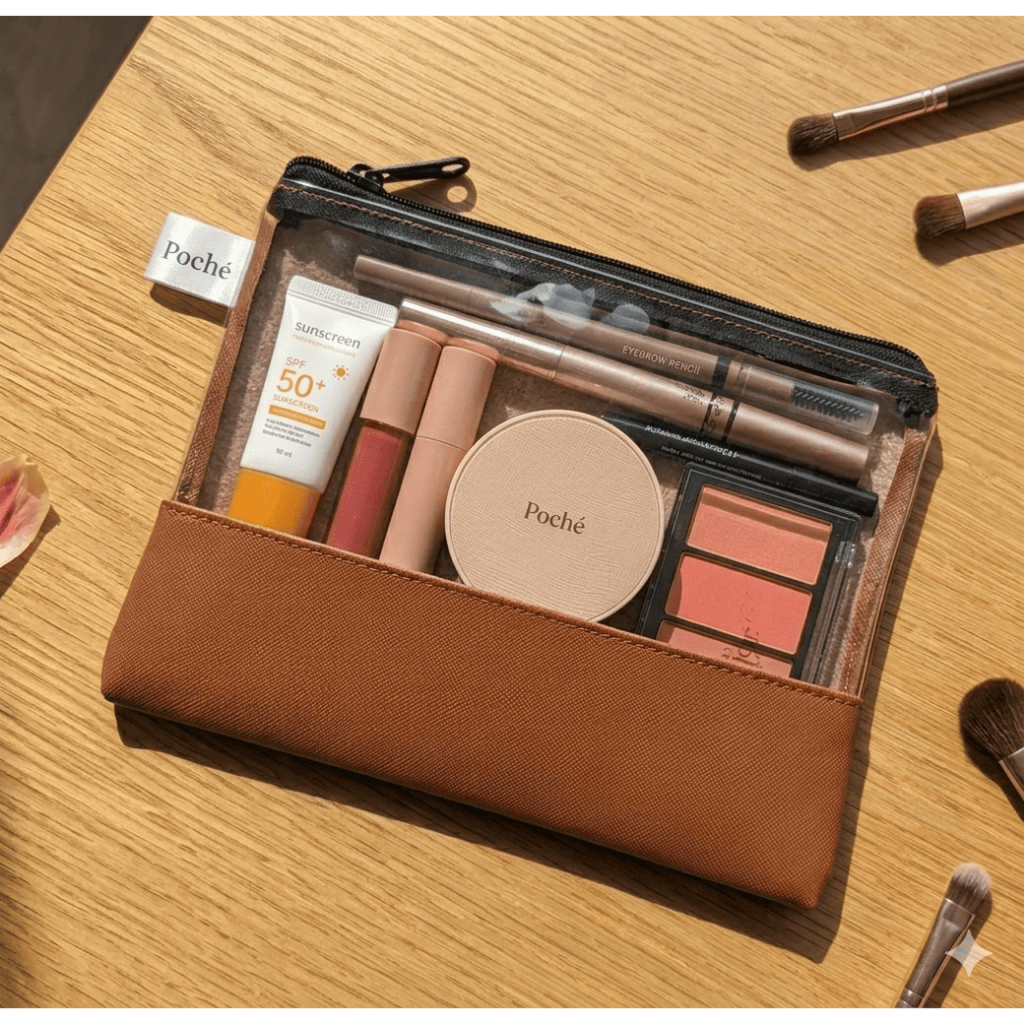 Dompet Mika Pouch kosmetik bening PVC Dompet Mika Make up pouch masker Mika Te Amo Transparan Mask P