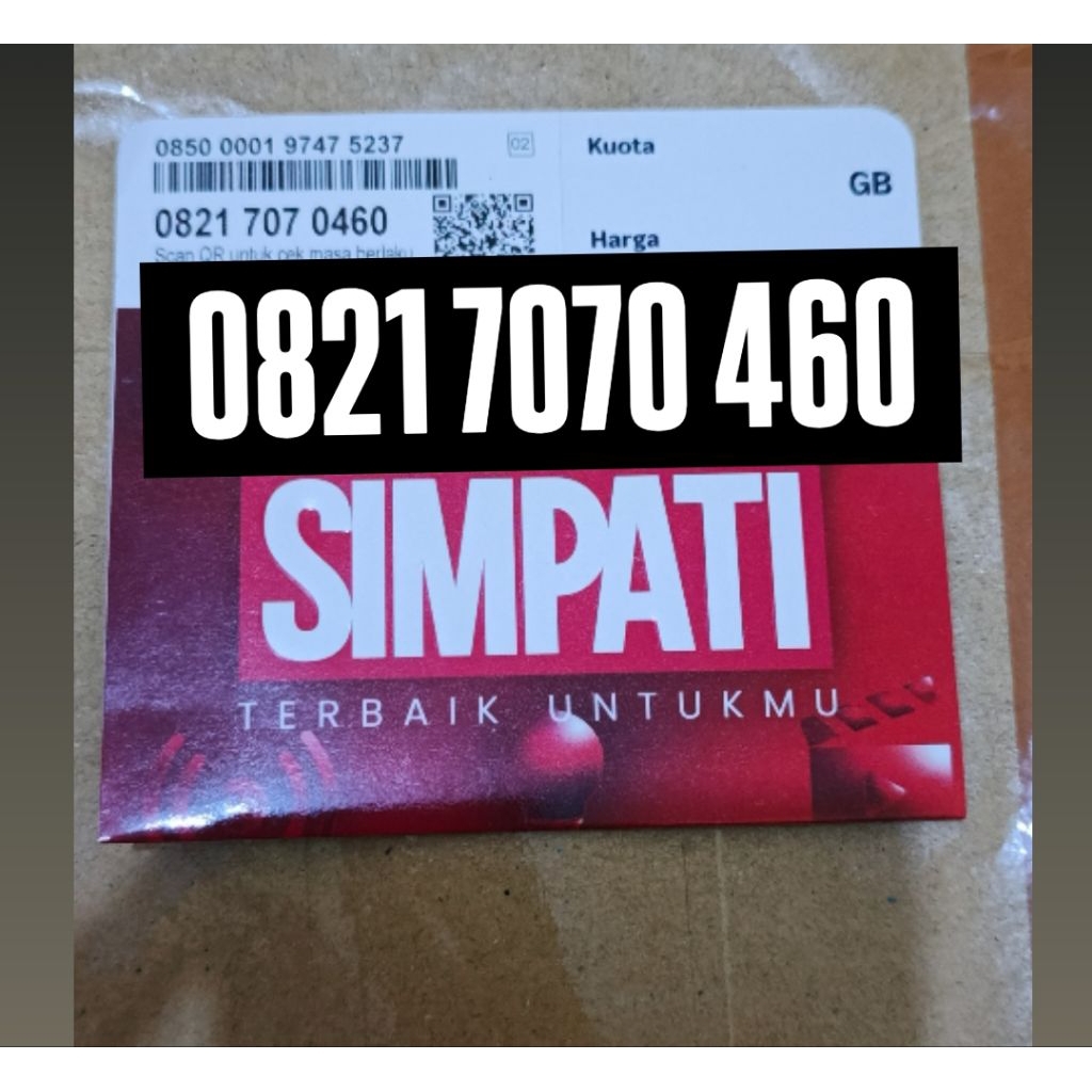 kartu perdana nomor cantik simpati 11 digit bonus kuota 3Gb 4G/5G