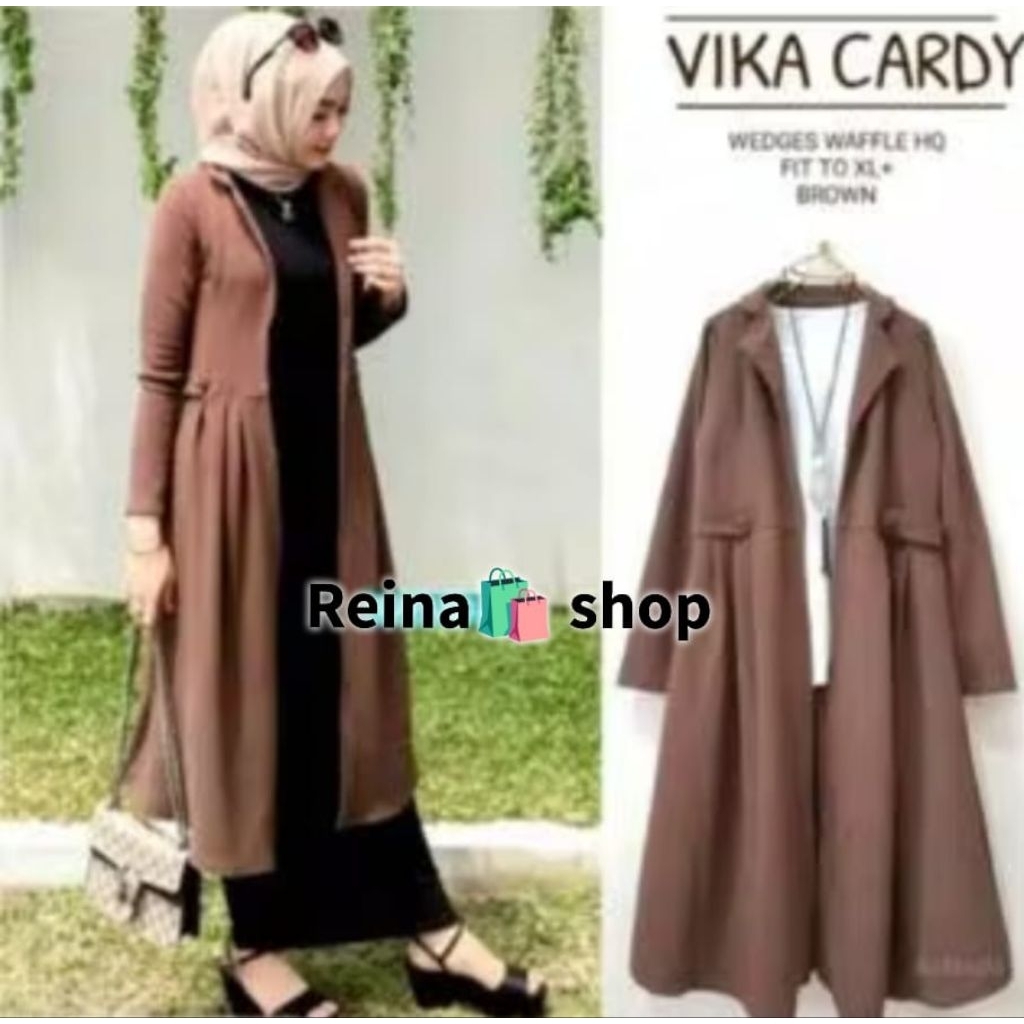 Blazer Panjang Wanita / Long Cardigan / Fashion Muslim Outer + Inner