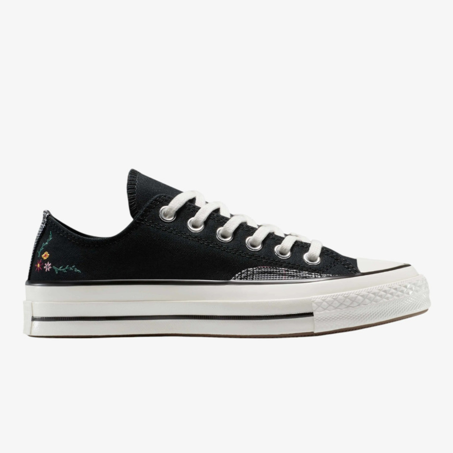 Sepatu Sneakers Wanita Converse Chuck 70 Varsity Vines Black Vintage White Branch Out Original A1554