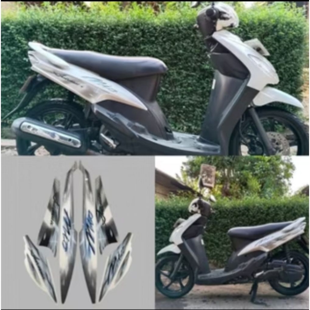 STRIPING STANDAR MIO SPORTY 2009 WARNA PUTIH
