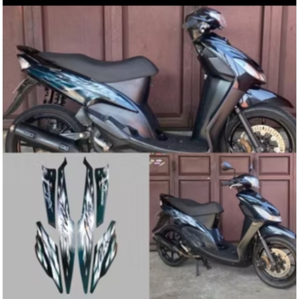 STRIPING STANDAR MIO SPORTY 2009 WARNA HITAM