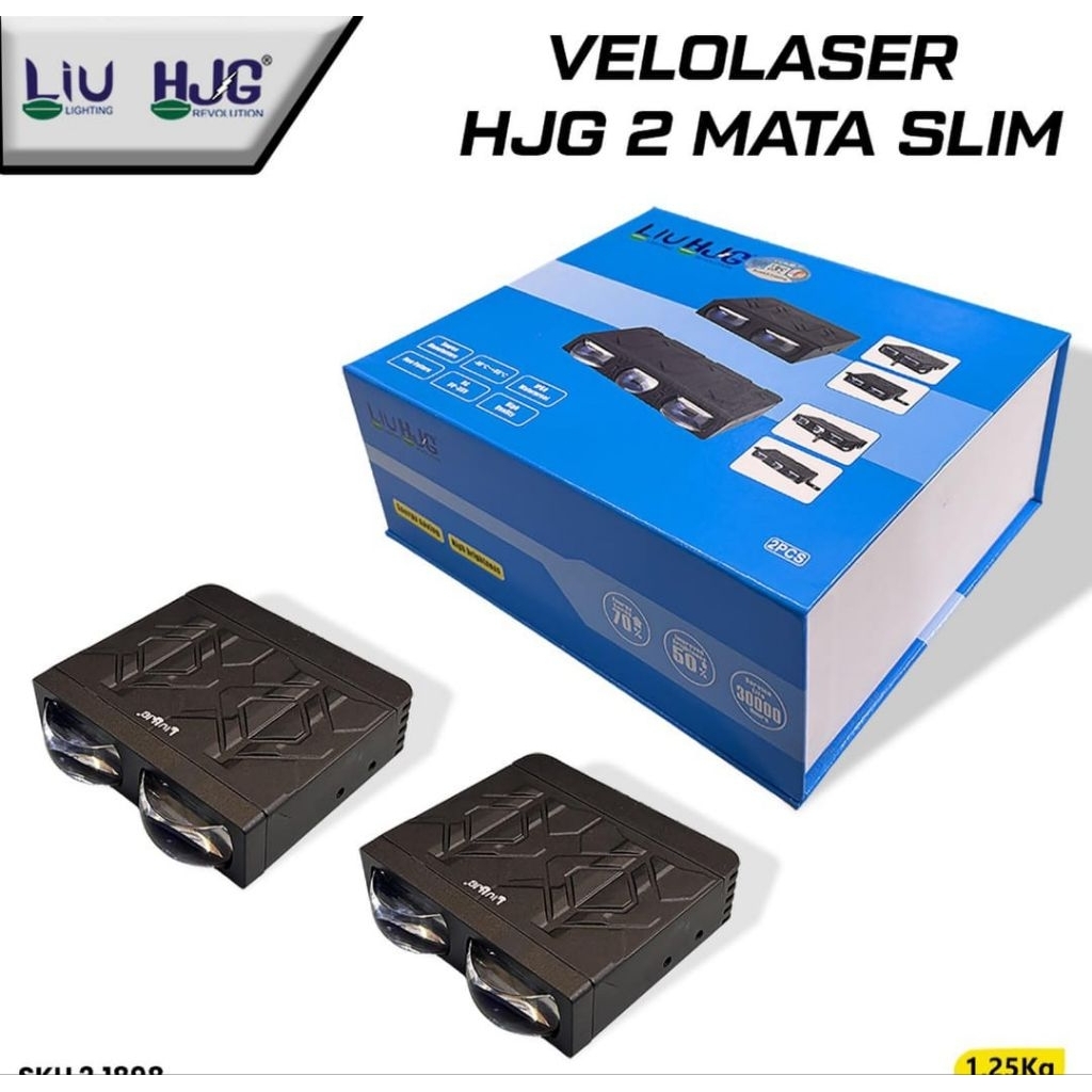 MINI BILED VELOLASER HJG 2 MATA SLIM LIU HJG SUPER TERANG 9-36V IP67